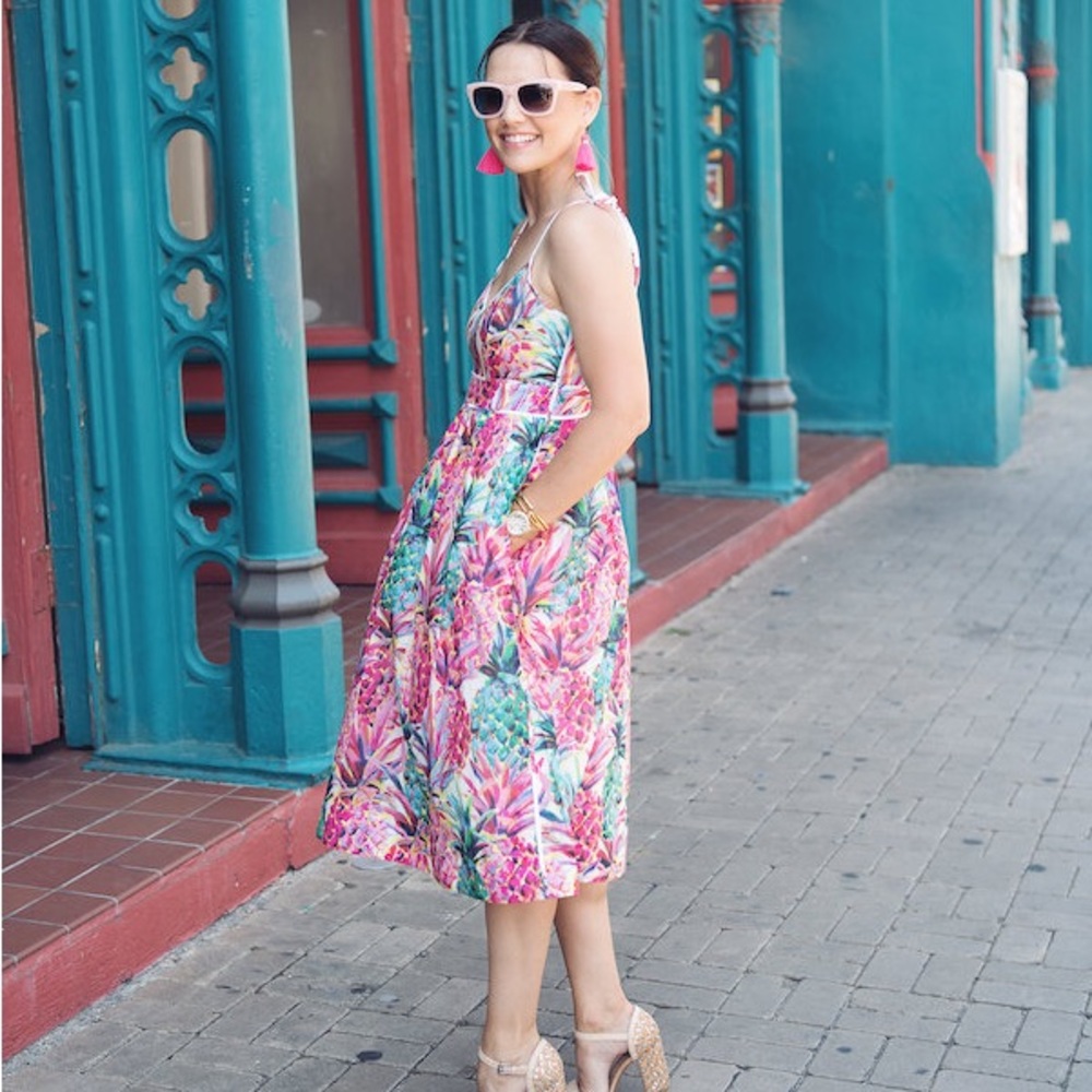 J.CREW Colorful Pineapple Summer Dress ☀️ 🌺 🍍